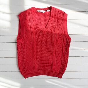 Anderson Little‎ red knit sleeveless sweater vest size L